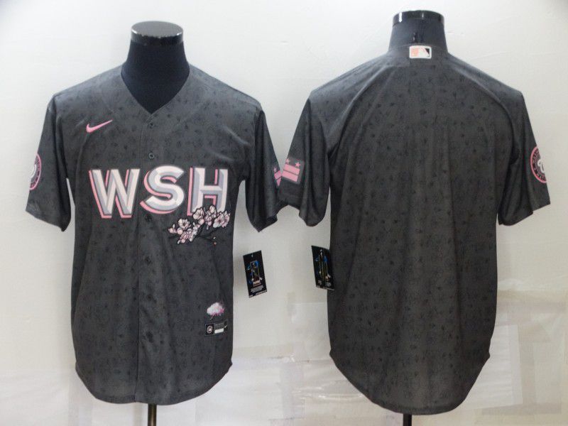 Men Washington Nationals Blank Grey City Edition Game Nike 2022 MLB Jersey